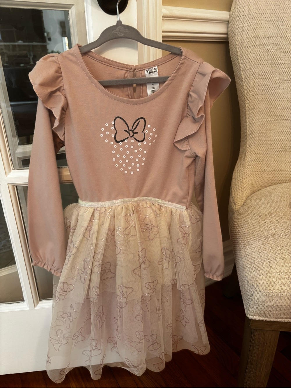 Disney Pink Mauve Butterfly Tulle Dress